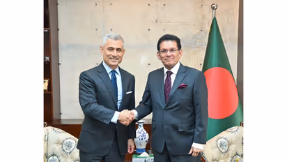 US Assistant Secretary of State for South and Central Asian Affairs, Paul Kapur with the Bangladesh Foreign Minister Khalilur Rahman (Photo/ANI)