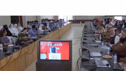 Health authorities and NCC cadets during the JOSH team launch meeting. (Photo/ANI)