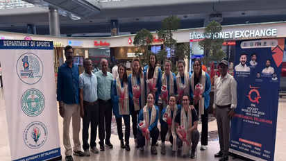 Italy Women’s arrives in Hyderabad (Photo: Hockey India)