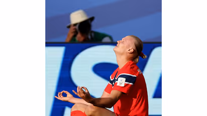 Norway striker Erling Haaland celebrating (Photo: X/ FIFA World Cup @FIFAWorldCup)