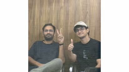CJP activists Ashutosh Ranka and Saurav Das (Photo/X@AjinkyaCJP)