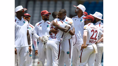 West Indies players celebrating during 1st Test against Pakistan (Photo: X/@windiescricket)