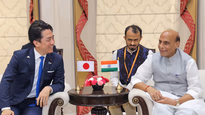 Defence Minister Rajnath Singh with his Japanese counterpart Shinjiro Koizumi. (Photo: X/@rajnathsingh)
