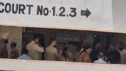 AAP leader Sanjeev Arora being produced before Gurugram Court by ED (Photo/ANI)