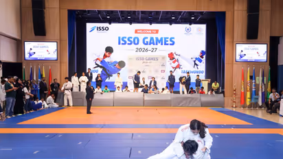 Judo players competing at the ISSO Football, Judo and Taekwondo Championships. (Photo: Reliance Foundation)