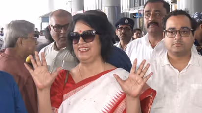 Bangladesh author Taslima Nasreen arrives in Kolkata after nearly 19 years (Photo/ANI)