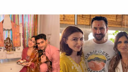 Sara Ali Khan, Ibrahim Ali Khan, Soha Ali Khan, Saif Ali Khan, Saba Pataudi (Photo/Instagram/ @saraalikhan95, sakpataudi)
