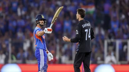 Ishan Kishan celebrating half-century (Photo: ANI)