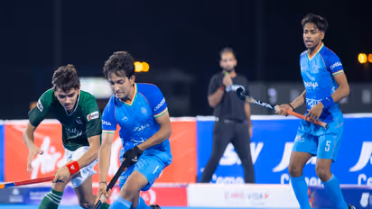 Indian Sub-Junior Men’s players in action. (Photo/AHF)