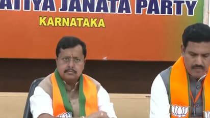 BJP national President Nitin Nabin and state party chief BY Vijayendra at core committee meeting in Bengaluru (Photo/ANI)