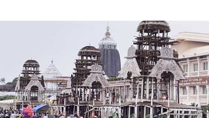 Construction underway for Jagannath Rath Yatra chariots (Photo/ANI)