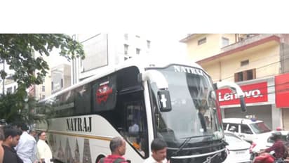 BJP, NDA MLAs leave hotel for Jharkhand Rajya Sabha polls (Photo/ANI)