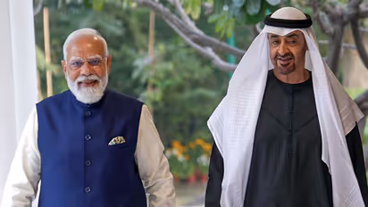 Prime Minister Narendra Modi with UAE President Mohamed bin Zayed Al Nahyan (File Photo/ANI)