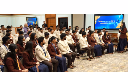 PM interacts with team India representatives at WorldSkills competition (Photo/@narendramodi)