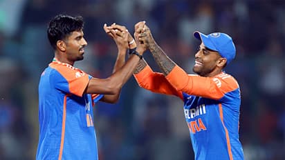 Washington Sundar and captain Suryakumar (Photo/ANI) 