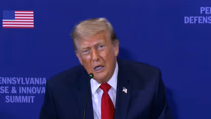 US President Donald Trump speaking at the Pennsylvania Defense and Innovation Summit (Photo/YouTube/@TheWhiteHouse)
