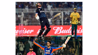 Finn Allen and Abhishek Sharma. (Photo: ANI)