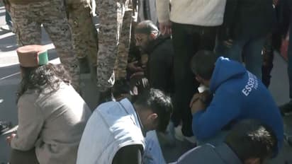 Blind persons of Himachal Pradesh staged a protest in Shimla on Wednesday (Photo/ANI)