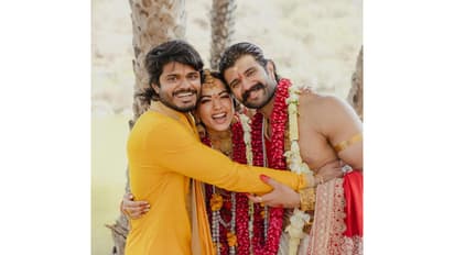 Anand Deverakonda greets Vijay-Rashmika (Photo/Instagram@ananddeverakonda)