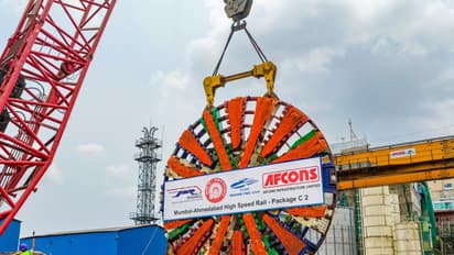 Second TBM Cutterhead lowered at Ghansoli for 21-km underground tunnel (Photo/Mumbai–Ahmedabad high-speed rail corridor(MAHSRC)