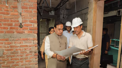 Chief Minister Himanta Biswa Sarma at new Assam Bhawan site in Delhi(Photo/SN/AIC)