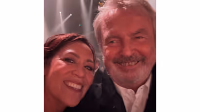 Sam Neill with Kate Ceberano (Photo/instagram/@samneilltheprop)