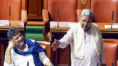 Karnataka Deputy Chief Minister DK Shivakumar and Chief Minister Siddaramaiah (Photo/ANI)