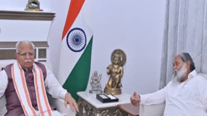 Union Power Minister Manohar Lal and Haryana Energy Minister Anil Vij. (File Photo/ANI)