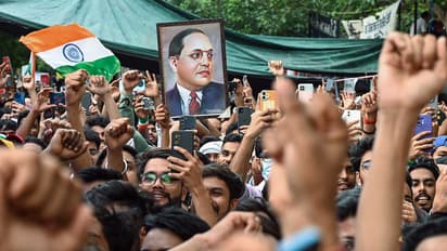 Visuals from Students Protest at Jantar Mantar (File Photo/ANI)