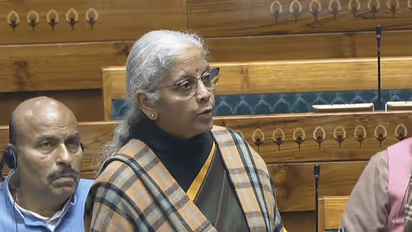 Finance Minister Nirmala Sitharaman (Image/Sansad TV)