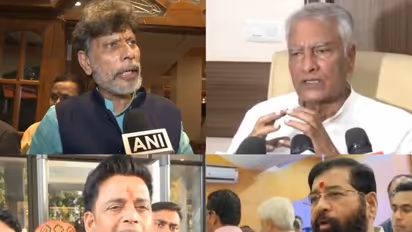 BJP leaders Kiran Singh Deo, Sunil Jakhar, Ravi Kishan, and Eknath Shinde(Photo/ANI)