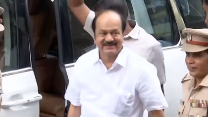 Tamil Nadu Assembly Speaker JCD Prabhakar visits Satyam theatre to watch 'Jana Nayagan' (Photo/ANI)
