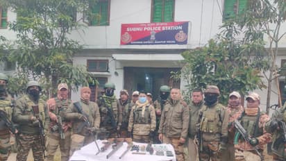 Security forces recover cache of arms and ammunition in Kakching district. (Photo/ManipurPolice)
