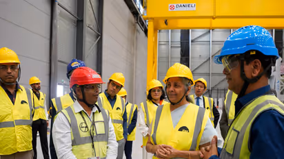 Union Finance Minister Nirmala Sitharaman at the International Thermonuclear Experimental Reactor (ITER) in Cadarche, France (Photo/X@FinMinIndia)