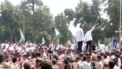 Odisha: BJD stages protest in Bhubaneswar against MMDR Amendment Act (Photo/ANI)