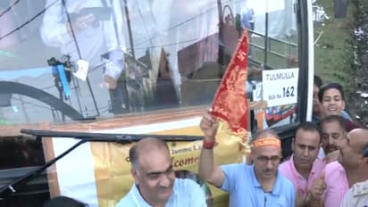 Pilgrims departing for Mata Kheer Bhawani Mela (Photo/ANI)