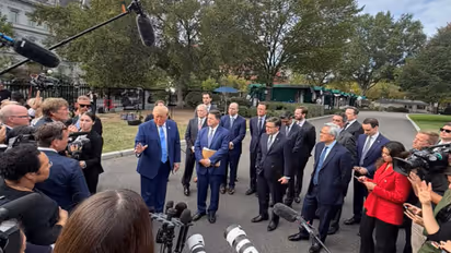 US President Donald Trump with Tech CEOs (Photo/ANI)