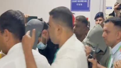 Visuals of Luthra brothers at Patiala House Court (Photo/ANI)