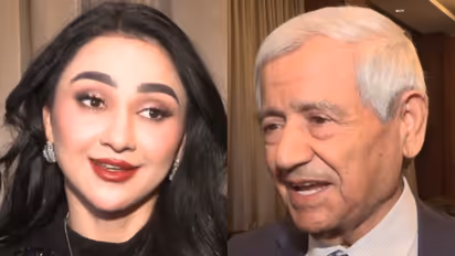 Famous Local Singer from Tajikistan Noziya Karomatullo and Padma Shri Awardee, Tajik National Professor Habibullo Rajabov (Photo/ANI)