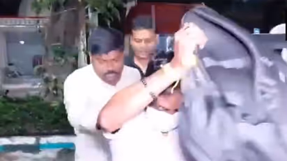Panihati Municipality Chairman Somnath Dey was brought to Khardah Police Station after being arrested in Bengaluru (Photo/ANI)