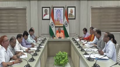 Uttar Pradesh CM Yogi Adityanath holds meeting with Labour Department (Photo/ANI)