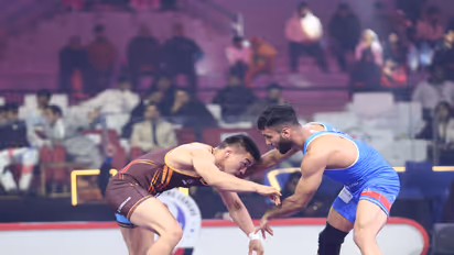 Wrestling players in action (Photo: PWL 2026)