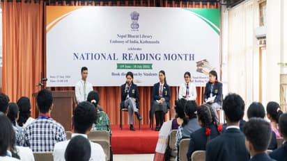 Nepal: Indian Embassy celebrates Reading Month with library tour, book discussion (Photo/X@IndiaInNepal)