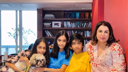 Farah Khan with her kids (Photo/instagram/@farahkhankunder)