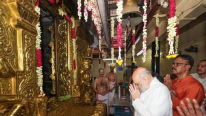 Union Home Minister Amit Shah offers prayers at Lord Ayyappa temple in RK Puram (Photo/X/@AmitShah)