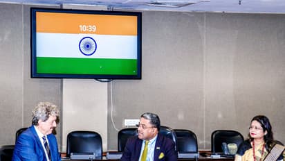 Secretary (West) Sibi George holds talks with a visiting delegation from Slovenia  (Photo:X/@MEAIndia)
