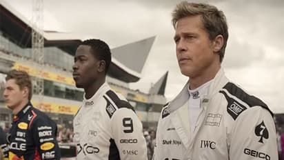 Actor Brad Pitt in a still from 'F1' teaser (Photo source: YouTube/ @WarnerBrosPictures)