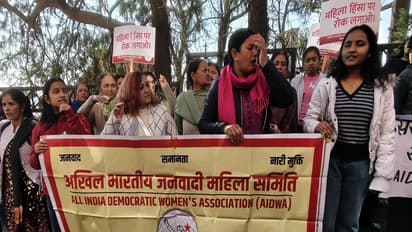 Women Protest in Shimla, demand resignation of BJP MLA Hans Raj over minor’s sexual assault allegations (Photo/ANI)
