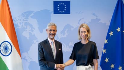 External Affairs Minister S Jaishankar with European Union High Representative for Foreign Affairs and Security Policy and Vice-President of the European Commission Kaja Kallas (Photo/X@DrSJaishankar)