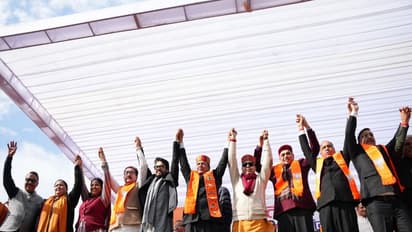 Visual from the BJP's event in Dharamshala (Photo: @jairamthakurbjp/X)